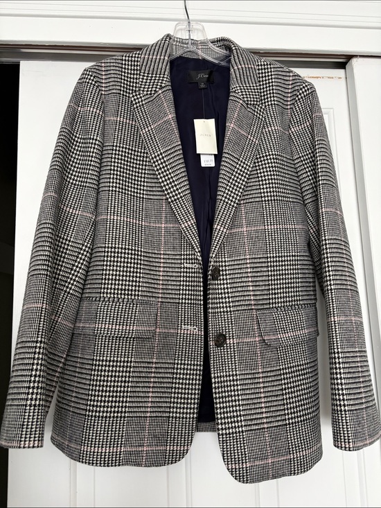 J. Crew Jackets & Blazers - NWT J. Crew Glen Plaid Blazer with Subtle Pink Check